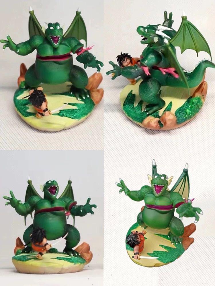 Dragon Ball Yajirobe Vs Cymbal Figurine Classic Anime Scenes Figures 8cm Pvc Action Figures Gk Statue Collection Model Toys Gift