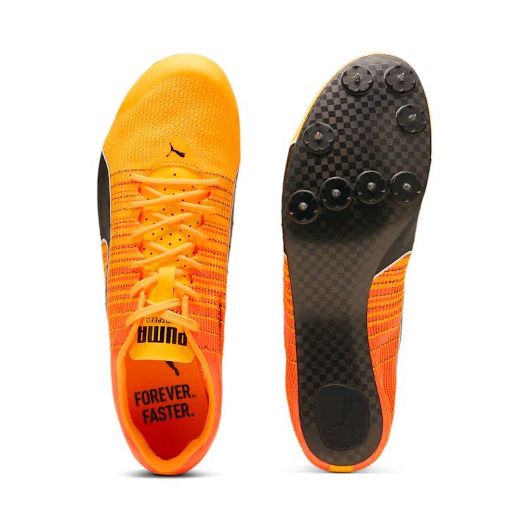 Puma EvoSPEED Slip Resistant Abrasion Resistant Slip Resistant Abrasion Resistant Low Top Running Shoes Unisex Orange 380034-01