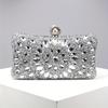 Luxury Evening Clutch Bag, Dual-Sided Multi-Color Fashion Glitter Purse, For Party Wedding Banquet, Versatile Chain Handbag