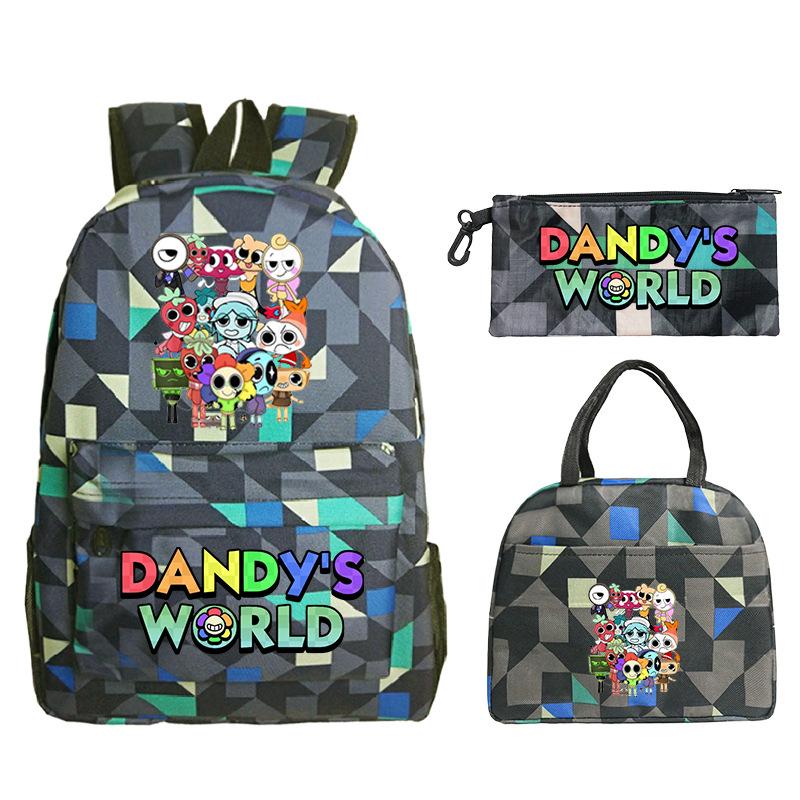 Game Dandy'S World Around Personalized Print Student Bag Casual Pencil Bag Lunch Bag
