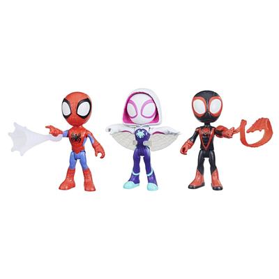 Marvel Spidey and His Amazing Friends - Set of 3 Figures 10 Cm - Includes 3 Accessories - From 3 Years, Exclusive To Amazon
