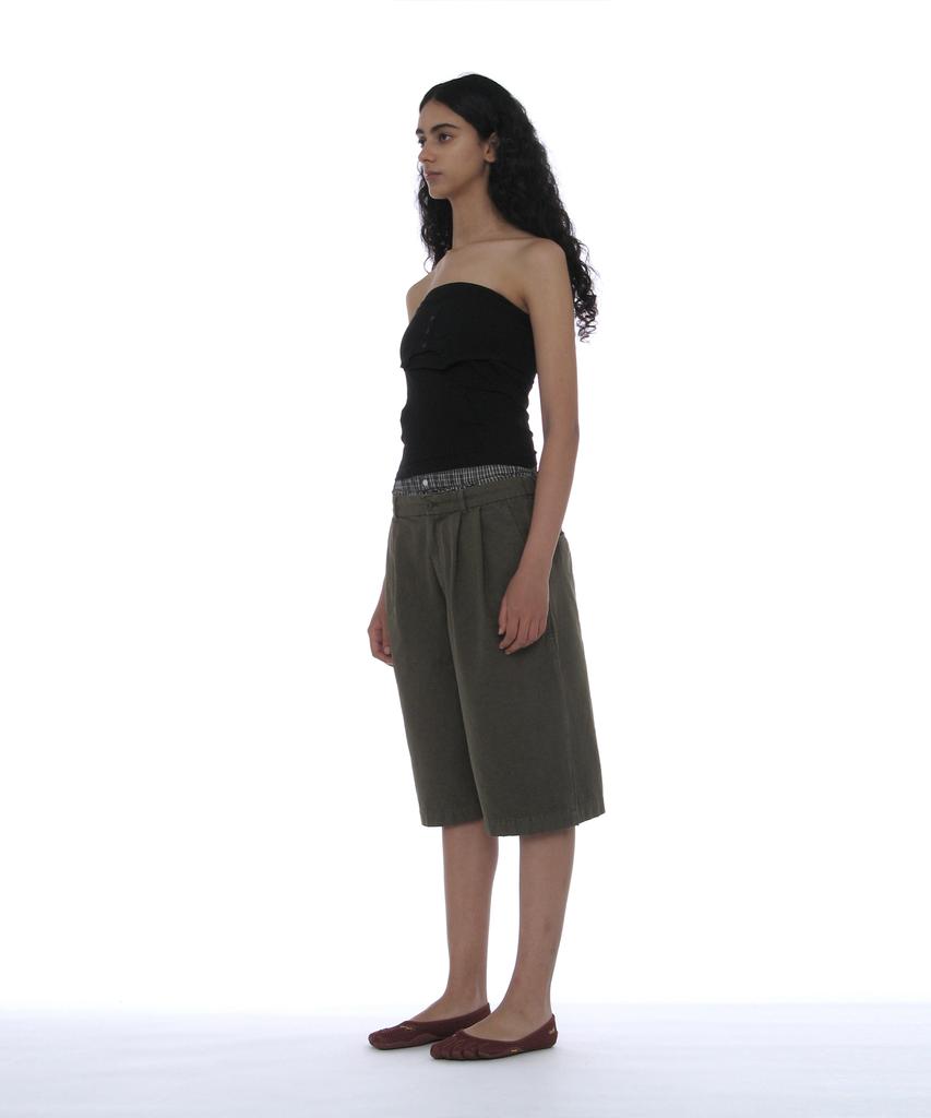 PARTIMENTO WOMEN Deconstructed Strapless Top_Black