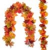 Gesimuleerd Esdoornblad Rotan, Oogstfeest Versleuteld Esdoornblad Rotan, Herfst Decoratieve Rekwisieten, Woondecoraties