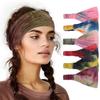 Bandeau de Yoga Tie-Dye pour Femmes: Accessoire de cheveux de sport et de fitness élastique à coupe large