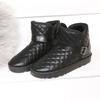 Dikke pluche winterwarme laarzen voor dames Antislip waterdichte snowboots Vrouw platte hakken Warme katoenen gewatteerde schoenen