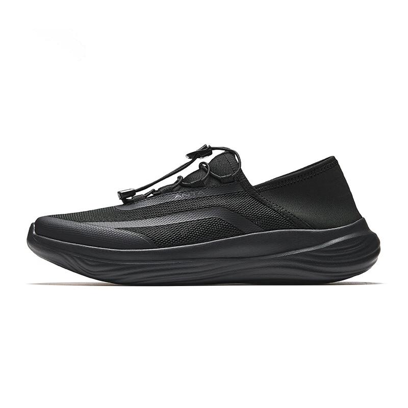 Anta Abrasion Resistant Cushioning Low Top Training Shoes Men's Black 912527776-1