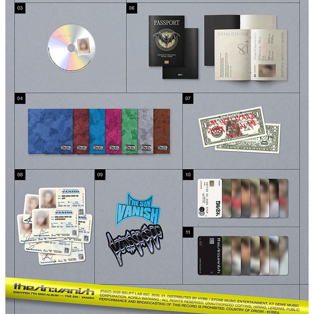 ENHYPEN 7th Mini Album - THE SIN : VANISH (FUGITIVES Ver.)