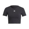 Originals Essentials Rib Tee With Trefoil Logo Women Tops Black II8057