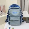 Damen Retro Farbblock Rucksack für Studenten (Grosse Kapazität)