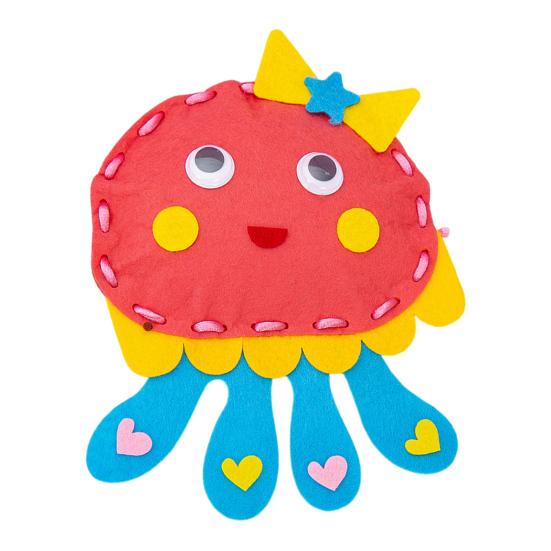1 Set Cartoon Animal Doll Sewing Kit DIY Handmade Non-woven Fabric Animal