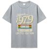 Vintage 1979 Limited Edition Birthday T Shirts Gifts Cotton Summer Tees Tops Unisex's Graphic T-shirt Clothing Oversized