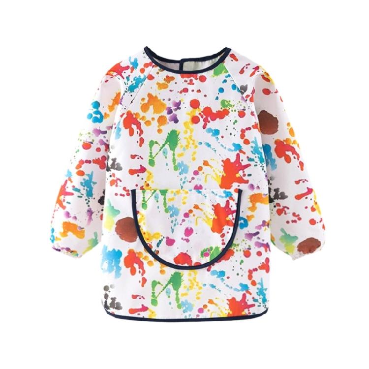 2 Pezzi Grembiuli da Pittura Artistici per Bambini Resistenti all'Acqua con Maniche Lunghe e Tasca Grembiule Pittura Bambini Grembiule Gioco Bambini