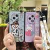 Coque Arrière Étanche pour Téléphone OPPO Reno12F 5G Silicone Bracelet Anneau Dessin Animé Antichoc Anti-choc Dragonne