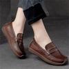 Mocassins de conduite plats en cuir vintage pour femmes