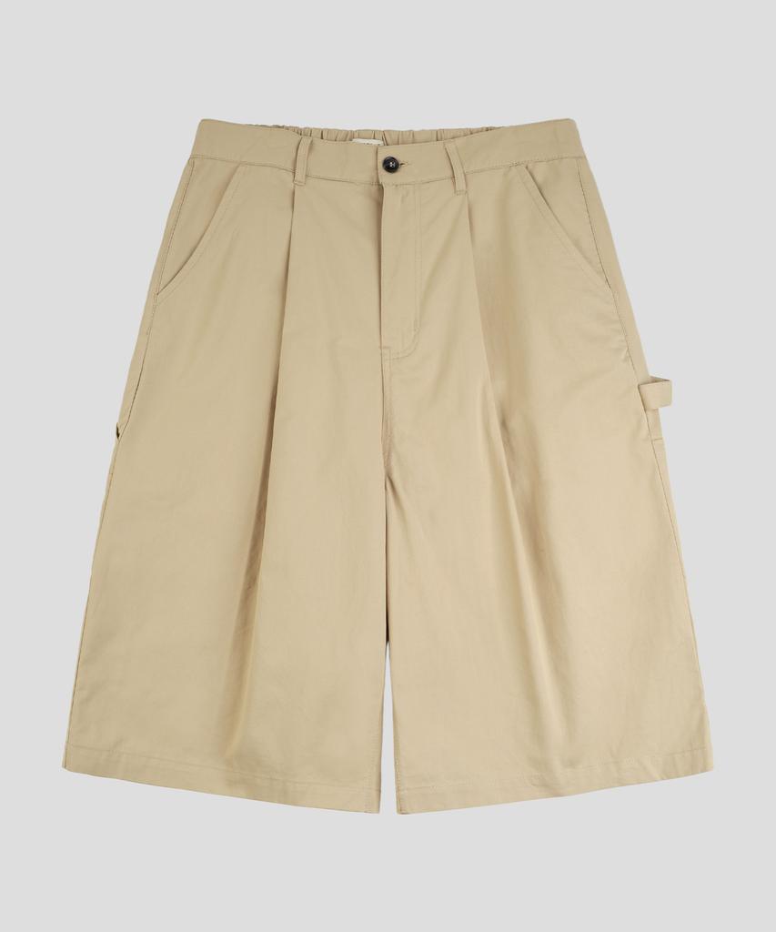 Nodi System Error Horse Cotton Bermuda Pants Beige