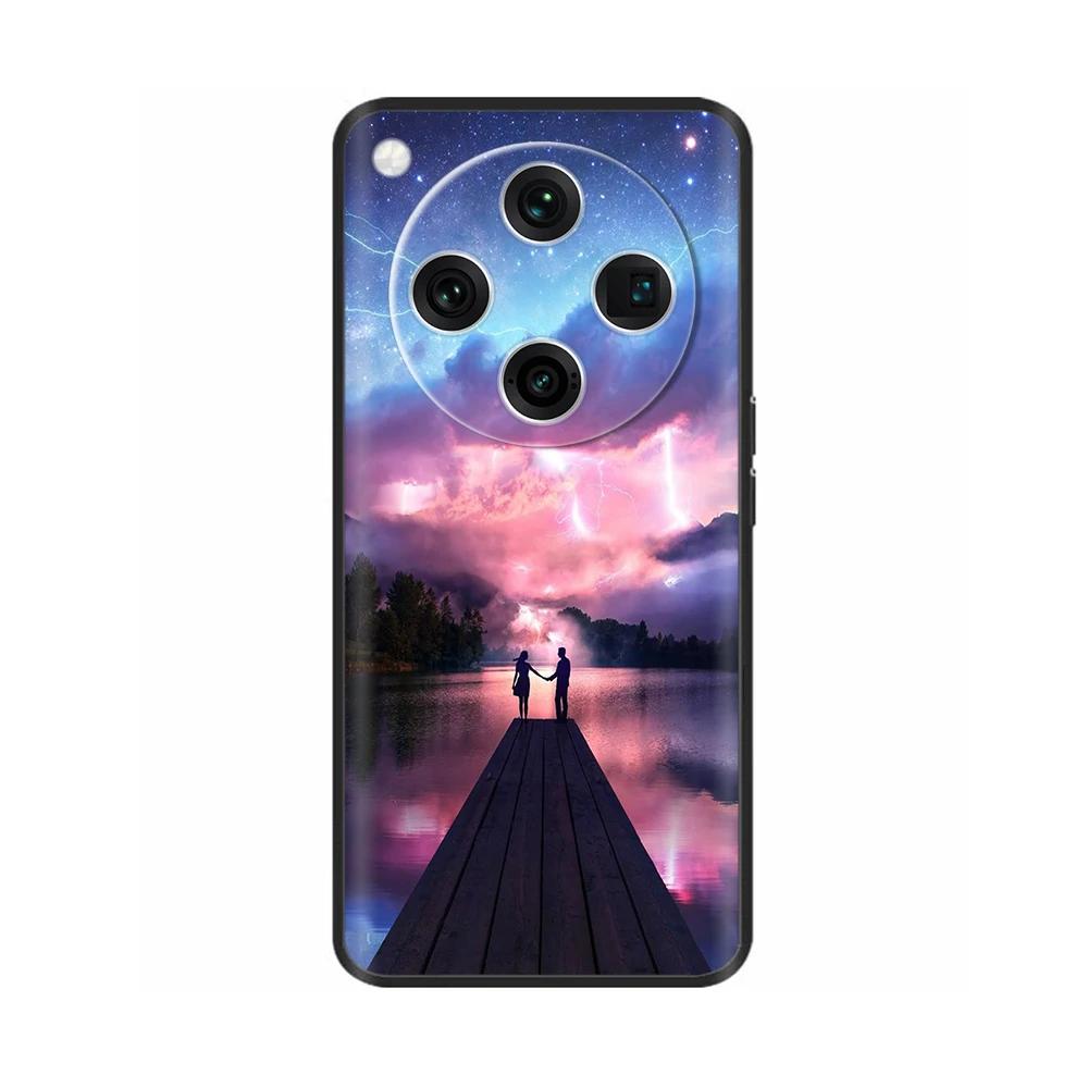 Painted Cover For Oppo Find X8 Pro Soft Black Silicon Back Cover Cases For oppo Find X8 findx8 Pro Shockproof Shell Cases Bumper
