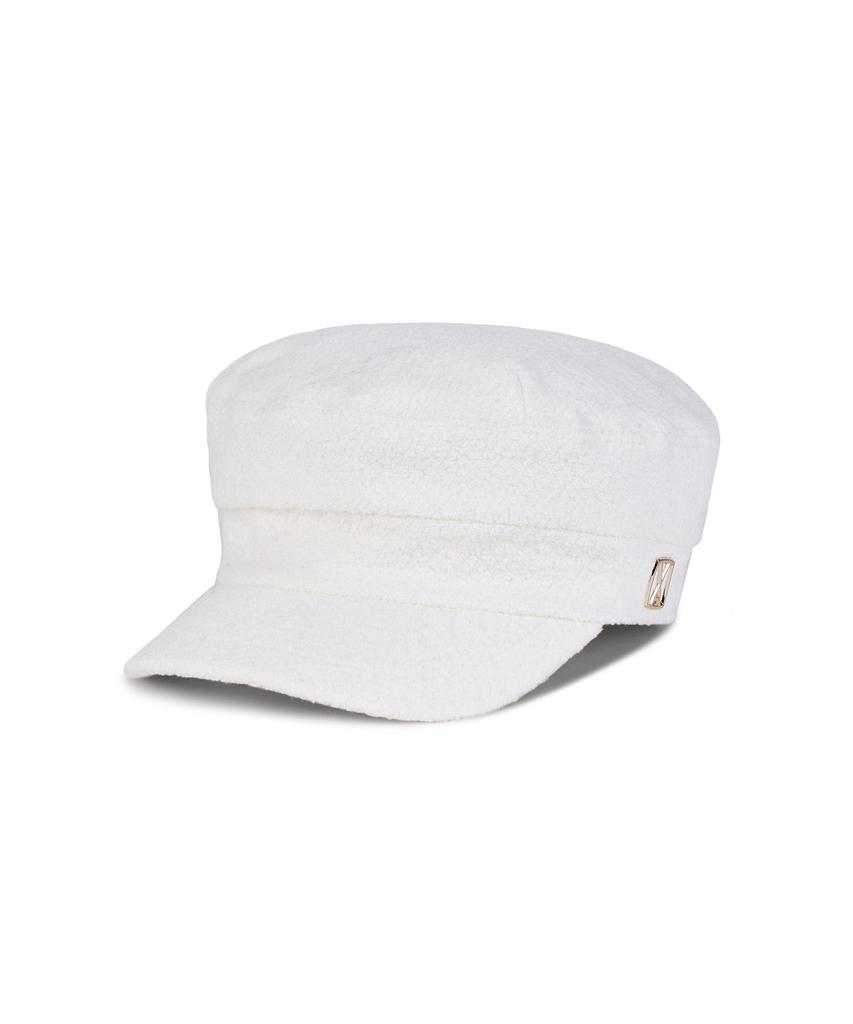 Bajal Va Square Studded Wool Sailor Cap Ivory