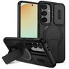Portable Slide Lens Cover Case for Samsung Galaxy S25 FE S24 Plus S25 Ultra 5G Kickstand Bag
