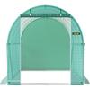 VEVOR Walk-in Tunnel Greenhouse, 4.5 X 2 X 2 M /15 X 7 X 7 Ft Portable Plant Hot House W/ Galvanized Steel Hoops, 1 Top Beam, 2 Diagonal Poles