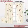 2pcs,Curtains Christmas Branch Candy (3) Modern Pattern Curtains Polyester Curtains Festive for Bedroom, Living Room, Office