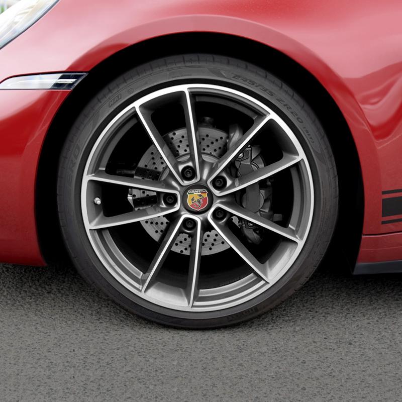 4 stk 56 mm Bilemblem Hjulkapsel Klistremerker For Abarth 500 Grande Stilo Punto Astra Bravo Dekksenterdeksel Merke Dekal
