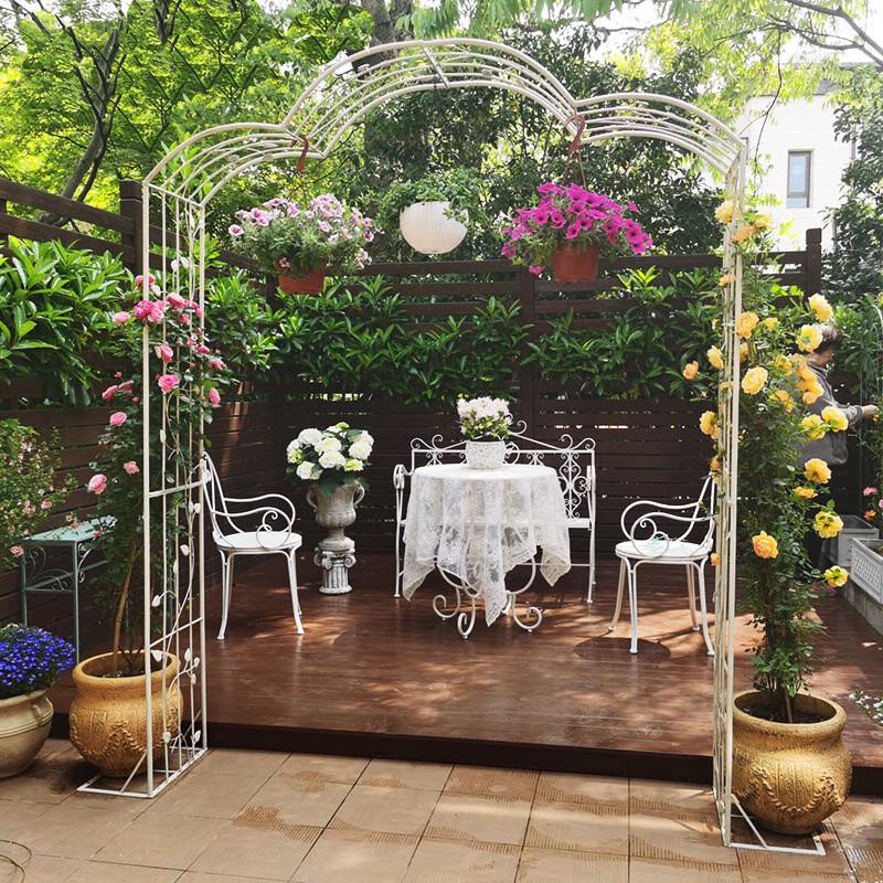 Beiyou Iron Garden Trellis Arch Base