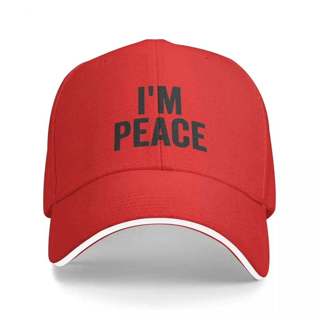 ICH BIN FRIEDENSVOLL - ICH KOMME IN FRIEDEN Lustige Partner-Partnerlook-Kappe Lässige Baseballkappen Verstellbarer Hut Hip Hop Sommer Unisex Baseballkappen