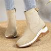 Modischer Winterstiefel Damen Einfarbige Kaltwetter Warme Kurze Schuhe Für Außenhandel Große Größen Damenstiefel Botas Mujer