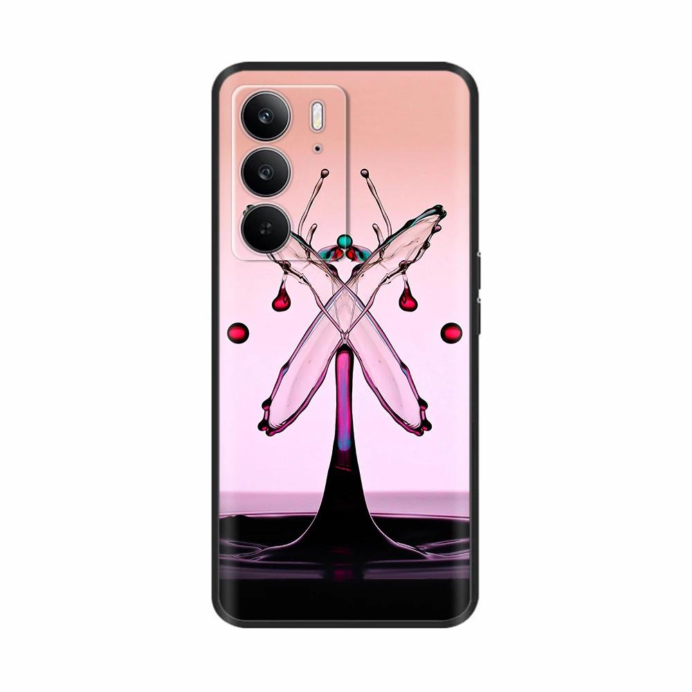 For Realme C75 4G Case Cute Heart Flowers Painted TPU Cover Soft Slim Phone Case For Oppo Realme C75 C 75 Fundas Coque Bumper