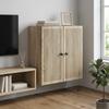 Wall Mounted Cabinet In Sonoma Oak Finish 59 X 31 X 60 Cm Engineered Wood