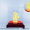 Flocked Gold Dragon Zodiac Ornament for Year of the Dragon - Wealth-Attracting Decoration and Business Gift