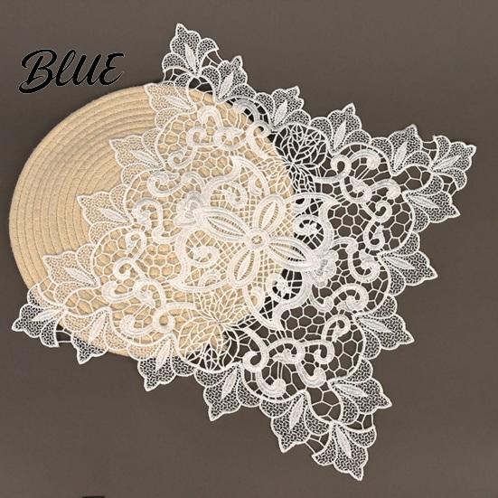 Dustproof Covers for Furniture White Lace Doily Elegant Retro Placemat Embroidered Table Decorative Weddings Mat Rectangular Round Oval Doilies