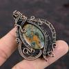 Pendentif Grenat Spessartine dans Calcaire Fil de Cuivre Enveloppé Pendentif Pierre Précieuse Bijoux en Cuivre Fait Main Tout Nouveau Pendentif Bijoux en Fil pour Cadeau