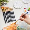 Face Paint Brush Set, Watercolor Acrylic Oil Painting Kit, Nylon Hair Brushes for Artist, Body Canvas Art Supplies