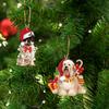 10Pcs Chinese Style Owl Hanging Ornament Farmhouse Rustic Handmade Wooden Owl Decoration Christmas Tree 2D
