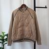 Autumn and Winter New Contrasting Color Zipper Splicing Cotton Clothes Knitted Cardigan Loose Casual Versatile Sweater Jacket Women