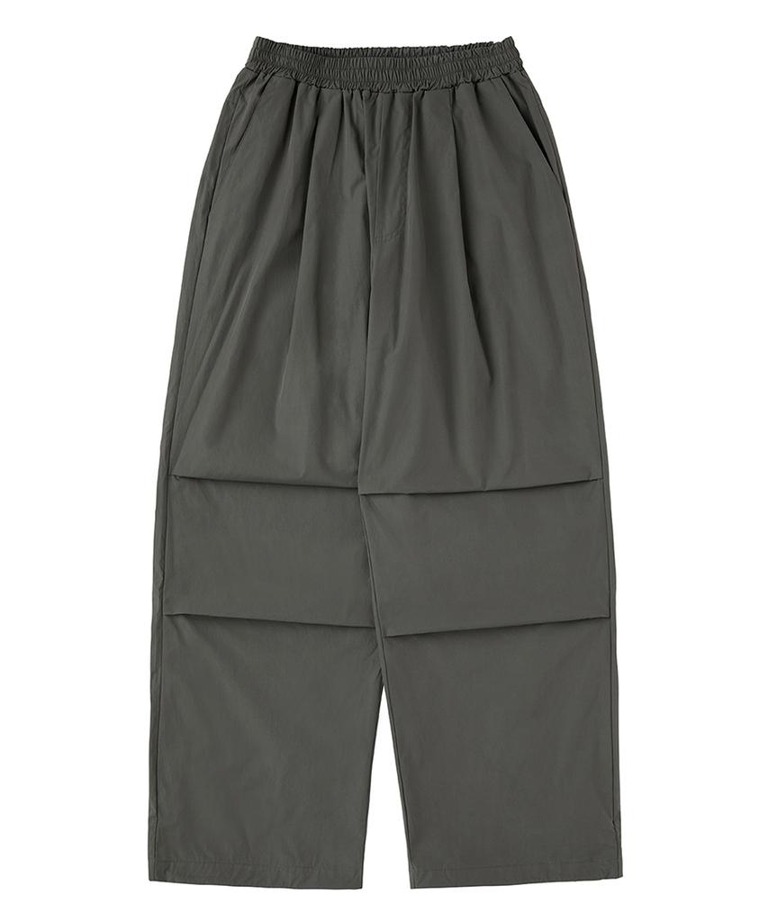 URBANAGE [2Pack] Waterproof One-Pleat Parachute Wide Pants (3 Colors) (Type C)
