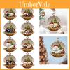 Adorable Acrylic Shell Dog Car Hanging Ornament For Festive Christmas Tree Decor