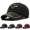 Denim-Baseballkappe mit besticktem Adler, Kappe für Männer und Frauen, Snapback-Mütze, Sonnenblende, Fischerhut, Schirmmütze