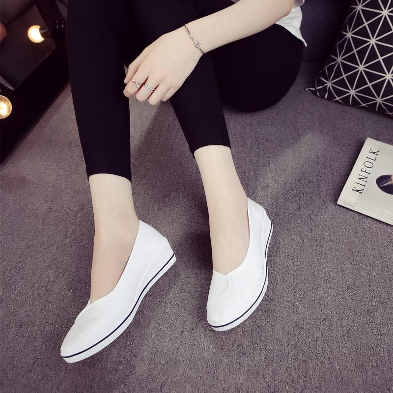 Nurse Shoes Female Slope with Beauty Shoes Flat Bottom Female Shoes Old Beijing Cloth Shoes