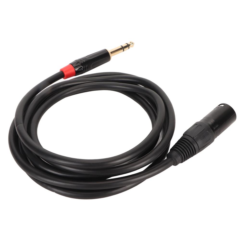 XLR Male To TRS Cable 1 4in Balanced 6.35mm Audio for Electric Guitar Tuner Microphone 2meter