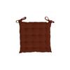 Cotton Upholstered Chair Cover 40x40x5 Cm PANAMA Brick, by Soleil d'Ocre