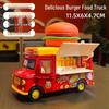 Children's Pull-Back Alloy Toy Bus with Ice Cream, Popsicle, Hamburger, & Kitchen Music