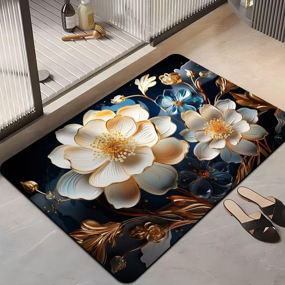 Ins Light Luxury Home Bathroom Floor Mat Absorbent Non-slip Easy To Take Care of Soft Mat Bathroom Door Quick Drying Mat