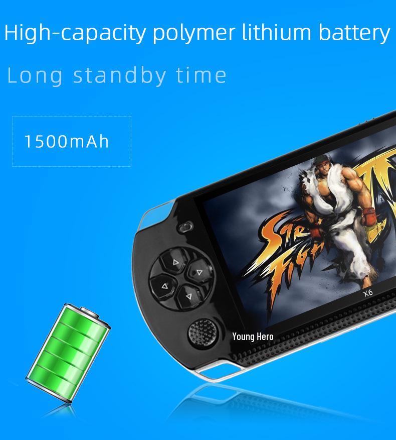 PSP3000 X6 Retro Handheld-Spielkonsole für Kinder - 4,3-Zoll, 8GB, NES/GBA/Arcade-kompatibel