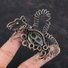 Moroccan Mud Crack Fossil Pendant Copper Wire Wrapped Pendant Rabbit Pendant Gemstone Handmade Pendant Antique Copper Jewelry Gifts For Her