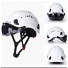 Safety Helmet ABS Breathable Construction Site Power Construction with Goggles Leader Supervisor Anti Smash Customization