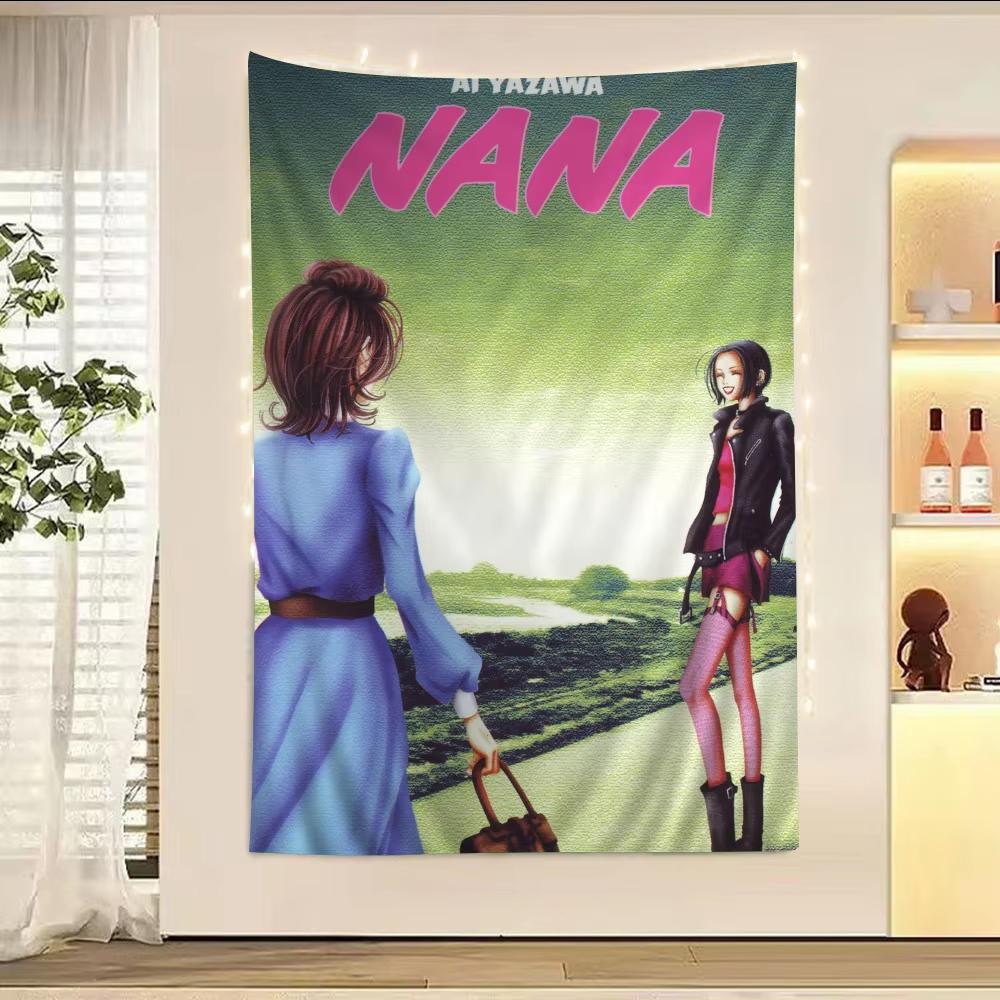 Japanese Classic Anime NANA Colorful Tapestry Wall Hanging Hippie Flower Room Decoration Home Decor Dorm Wall Art Background