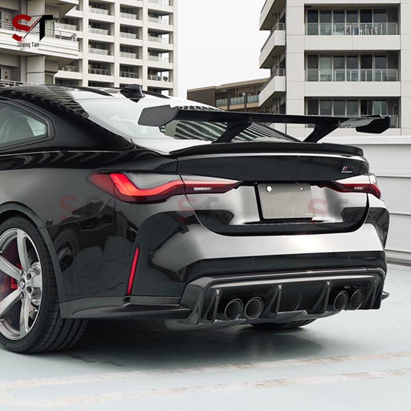 BMW M4 G82 Dry Carbon Fiber Rear Lip Corner Bumper Diffuser 3D Style.