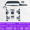 For EXEED RX C-DM 2025 Gearbox Panel Navigation Screen Automotive Interior TPU Protective Film Cover Anti-Scratch
